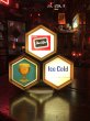 画像14: 60s Vintage CARLING Black Label Beer Ice Cold Counter Top Store Display Light Sign (A517)  (14)