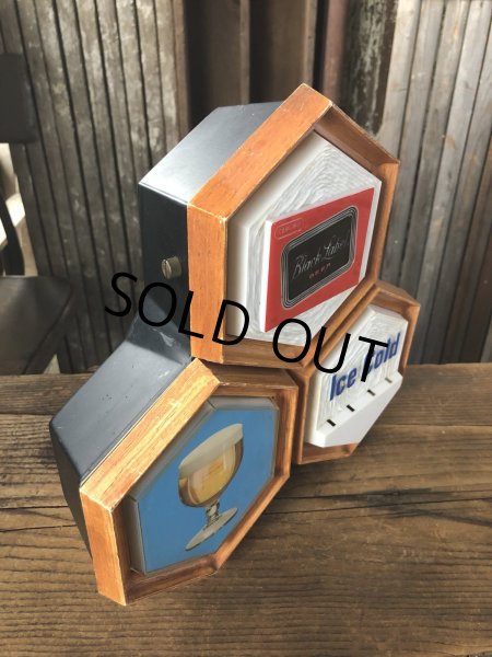 画像2: 60s Vintage CARLING Black Label Beer Ice Cold Counter Top Store Display Light Sign (A517)  (2)