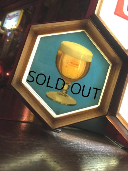 画像19: 60s Vintage CARLING Black Label Beer Ice Cold Counter Top Store Display Light Sign (A517)  (19)