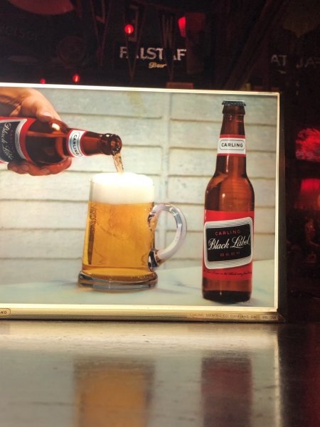 画像33: 60s Vintage CARLING Black Label Beer People Like It! Store Display Light Sign (A518)  (33)