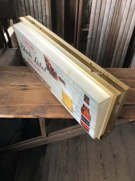 画像3: 60s Vintage CARLING Black Label Beer People Like It! Store Display Light Sign (A518)  (3)
