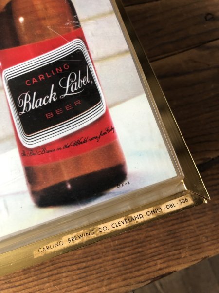 画像14: 60s Vintage CARLING Black Label Beer People Like It! Store Display Light Sign (A518)  (14)