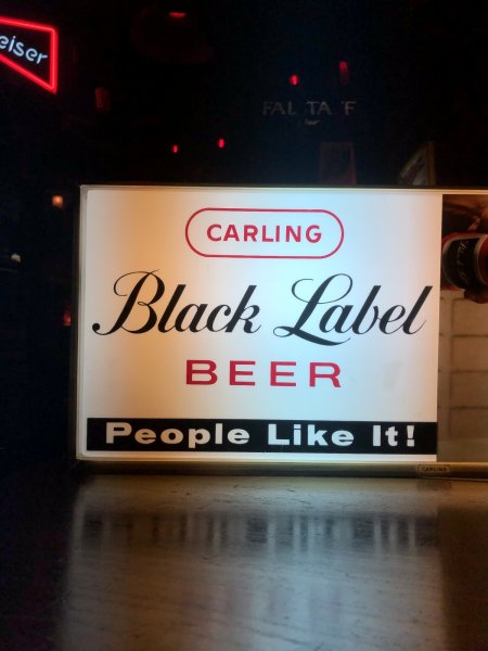 画像28: 60s Vintage CARLING Black Label Beer People Like It! Store Display Light Sign (A518)  (28)