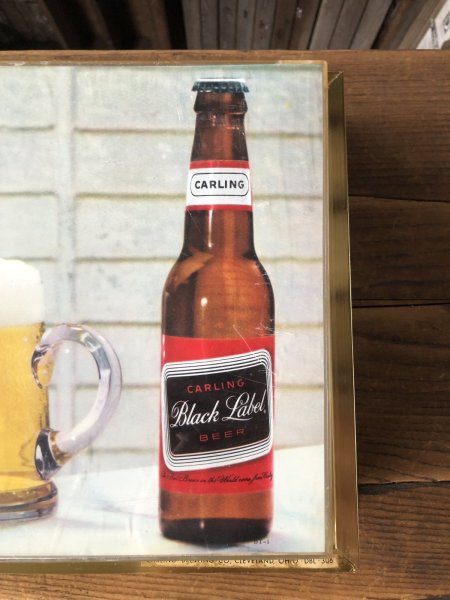 画像13: 60s Vintage CARLING Black Label Beer People Like It! Store Display Light Sign (A518)  (13)