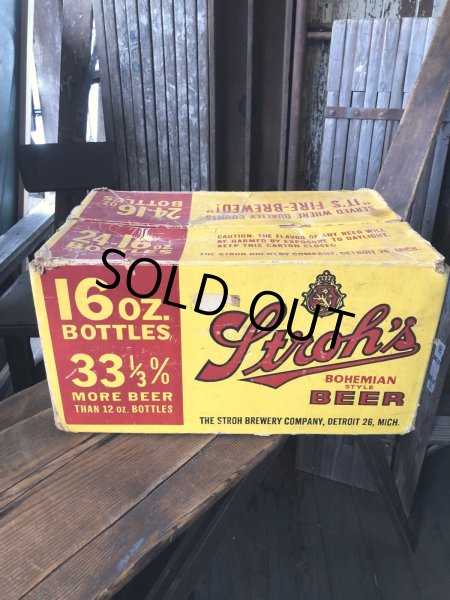 画像1:  Vintage Advertising STROH Brewery Bohemian Beer Waxboard Boxe Case Crate (A519) (A513) (1)