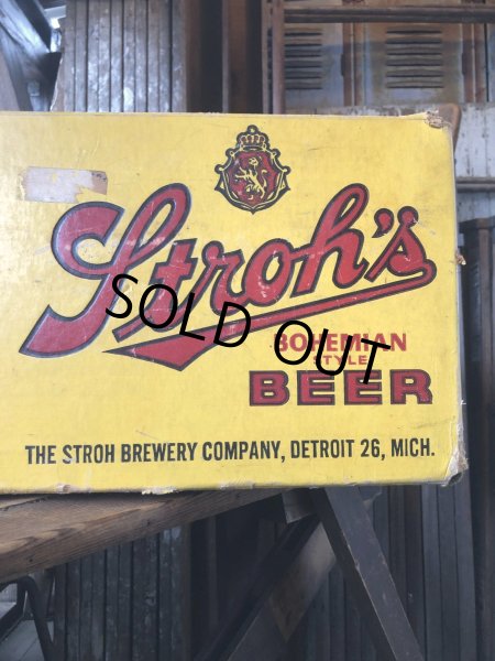 画像10:  Vintage Advertising STROH Brewery Bohemian Beer Waxboard Boxe Case Crate (A519) (A513) (10)