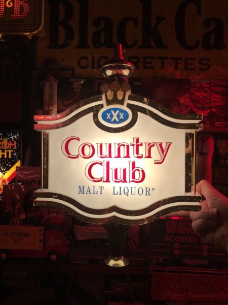 画像23: 70s Vintage Advertising XXX Country Club Malt Liquor Beer Lighted Store Display Sign (A520)  (23)