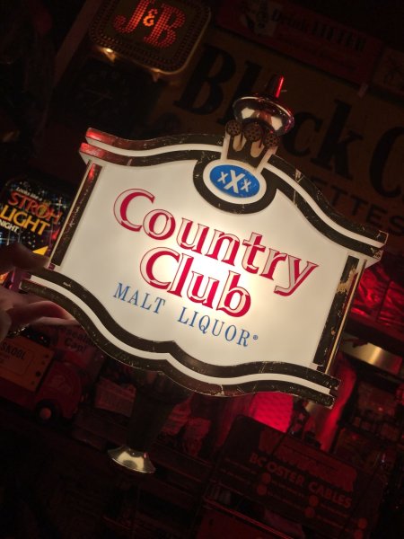 画像1: 70s Vintage Advertising XXX Country Club Malt Liquor Beer Lighted Store Display Sign (A520)  (1)