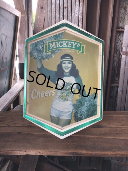 画像2: 80s Vintage Mickeys Fine Malt Liquor Lighted Beer Store Display Sign Cheers (A522)  (2)