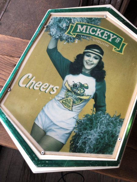 画像7: 80s Vintage Mickeys Fine Malt Liquor Lighted Beer Store Display Sign Cheers (A522)  (7)