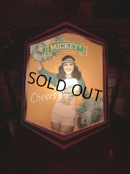 画像1: 80s Vintage Mickeys Fine Malt Liquor Lighted Beer Store Display Sign Cheers (A522)  (1)