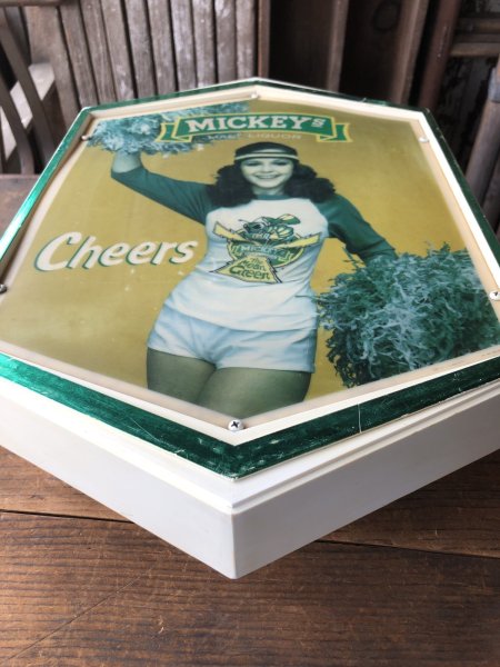 画像6: 80s Vintage Mickeys Fine Malt Liquor Lighted Beer Store Display Sign Cheers (A522)  (6)