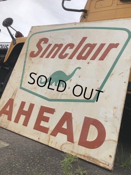 画像5: Vintage Original Sinclair Gasoline A HEAD Dino Huge Road Sign HTF! (A532) (5)