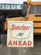 画像1: Vintage Original Sinclair Gasoline A HEAD Dino Huge Road Sign HTF! (A532) (1)
