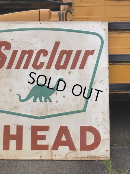 画像12: Vintage Original Sinclair Gasoline A HEAD Dino Huge Road Sign HTF! (A532) (12)