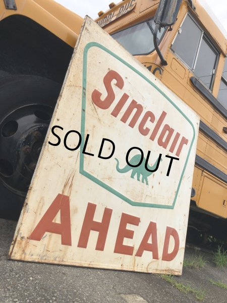 画像2: Vintage Original Sinclair Gasoline A HEAD Dino Huge Road Sign HTF! (A532) (2)