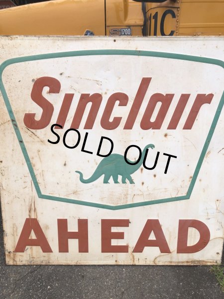 画像4: Vintage Original Sinclair Gasoline A HEAD Dino Huge Road Sign HTF! (A532) (4)