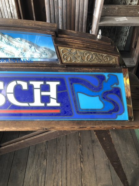 画像12: 80s Advertising Anheuser-Busch BUSCH Beer Billiard Pool Table Light Head for the Mountains (A535) (12)