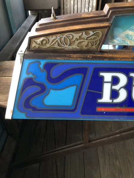 画像18: 80s Advertising Anheuser-Busch BUSCH Beer Billiard Pool Table Light Head for the Mountains (A535) (18)