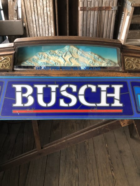 画像22: 80s Advertising Anheuser-Busch BUSCH Beer Billiard Pool Table Light Head for the Mountains (A535) (22)