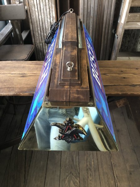 画像13: 80s Advertising Anheuser-Busch BUSCH Beer Billiard Pool Table Light Head for the Mountains (A535) (13)