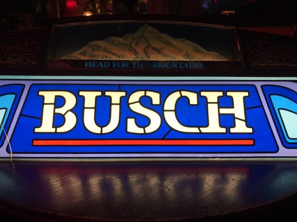 画像37: 80s Advertising Anheuser-Busch BUSCH Beer Billiard Pool Table Light Head for the Mountains (A535) (37)