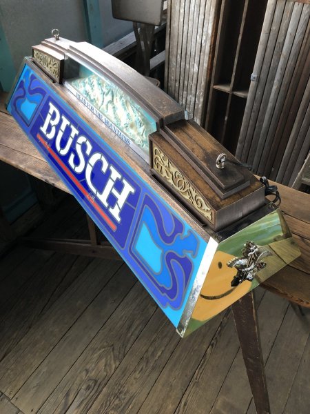 画像25: 80s Advertising Anheuser-Busch BUSCH Beer Billiard Pool Table Light Head for the Mountains (A535) (25)