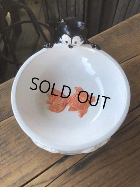 画像1: 90s Vintage Felix The Cat Ceramic Bowl (A569) (1)