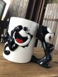 画像6: 90s Vintage Felix The Cat Ceramic 3D Mug Cup w/box (A568) (6)