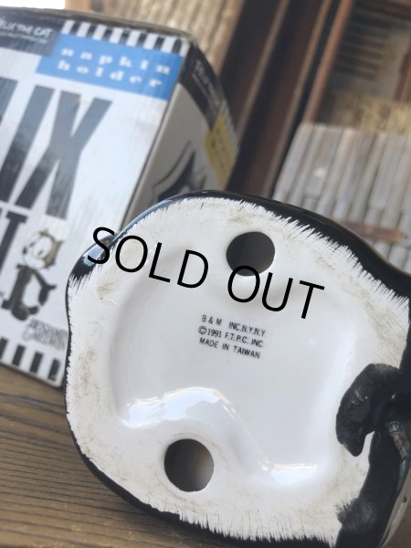 画像5: 90s Vintage Felix The Cat Ceramic Napkin Holder w/box (A567) (5)