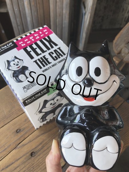 画像10: 90s Vintage Felix The Cat Ceramic Napkin Holder w/box (A567) (10)