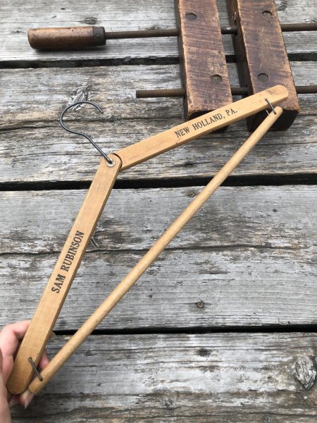 画像2: Vintage USA Advertising Wood Hanger SAM RUBINSON (A594) (2)