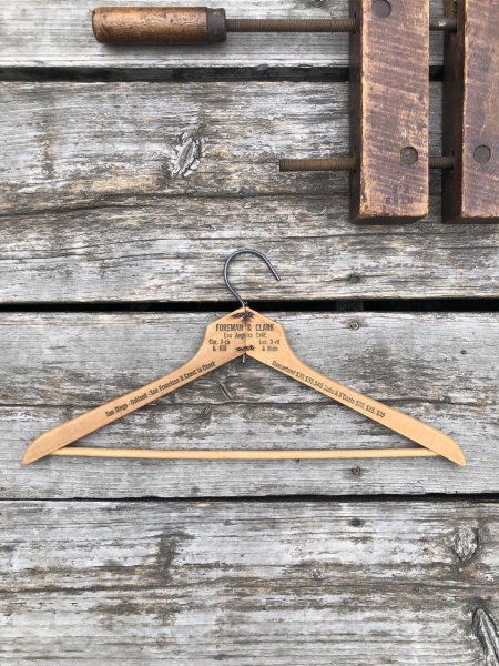 画像5: Vintage USA Advertising Wood Hanger FOREMAN & CLARK (A591) (5)