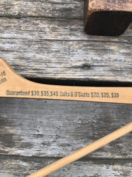 画像3: Vintage USA Advertising Wood Hanger FOREMAN & CLARK (A591) (3)
