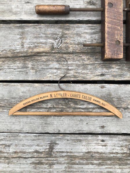 画像5: Vintage USA Advertising Wood Hanger N.SANDLER CAIRO'S TAILOR (A597) (5)