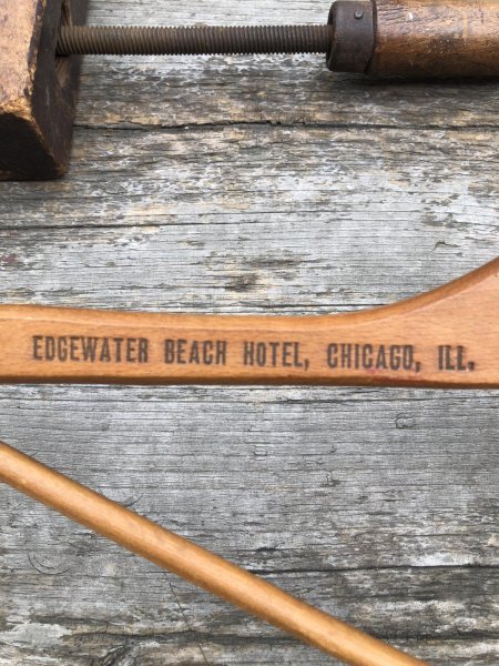画像4: Vintage USA Advertising Wood Hanger EDGEWATER BEACH HOTEL (A590) (4)