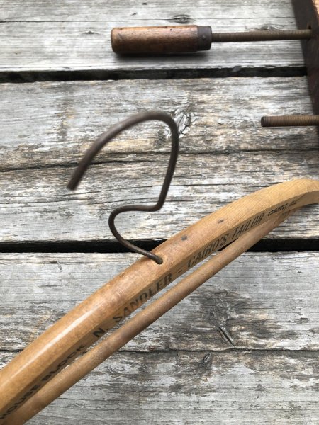 画像8: Vintage USA Advertising Wood Hanger N.SANDLER CAIRO'S TAILOR (A597) (8)