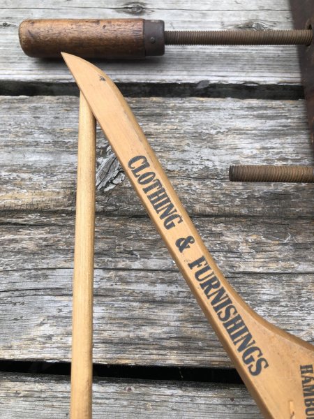 画像4: Vintage USA Advertising Wood Hanger HAMBURGER & SON (A582) (4)