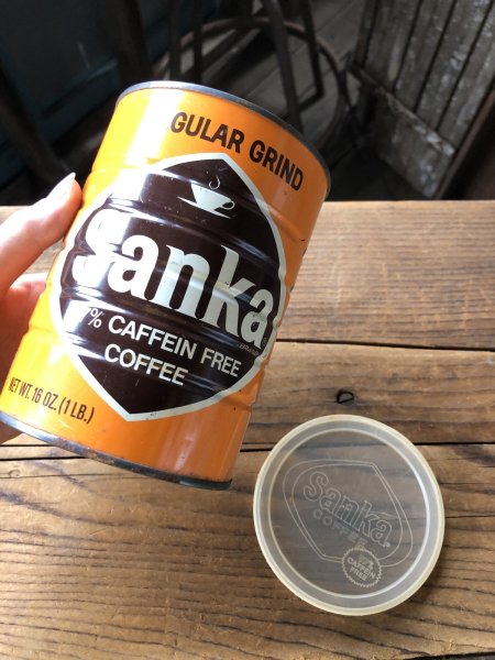 画像1: Vintage Coffee Tin Sanka (A617) (1)