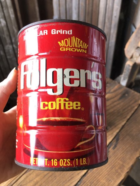 画像1: Vintage Coffee Tin Folger's (A607) (1)