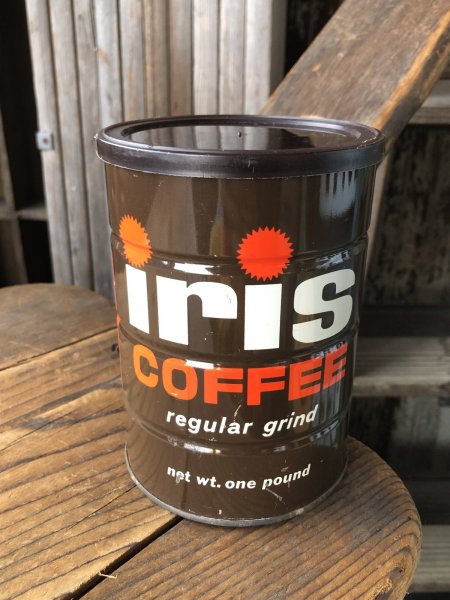 画像3: Vintage Coffee Tin iris (A610) (3)