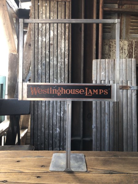 画像1: Vintage Westinghouse Lamps Advertising Pop Poster Price Store Display Stand (A626)  (1)