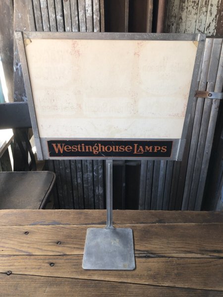 画像10: Vintage Westinghouse Lamps Advertising Pop Poster Price Store Display Stand (A626)  (10)