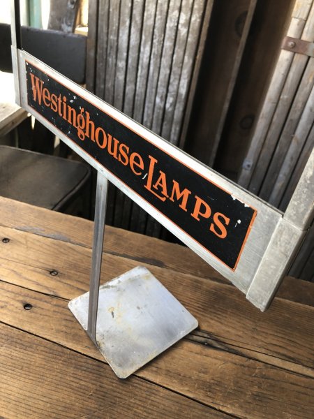 画像3: Vintage Westinghouse Lamps Advertising Pop Poster Price Store Display Stand (A626)  (3)