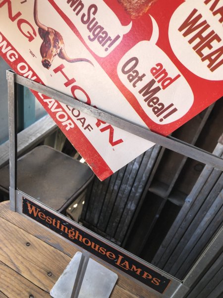 画像7: Vintage Westinghouse Lamps Advertising Pop Poster Price Store Display Stand (A626)  (7)