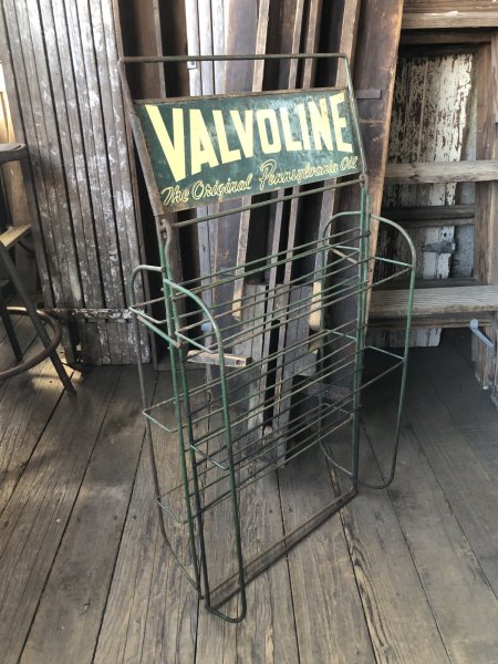 画像23: 40s Vintage Valvoline Motor Oil Can Store Display Rack HTF!! (A627)  (23)