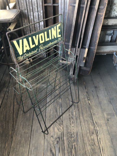 画像24: 40s Vintage Valvoline Motor Oil Can Store Display Rack HTF!! (A627)  (24)