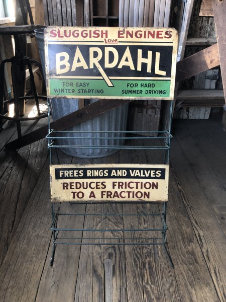 画像20: RARE! 40s Vintage BARDAHL Motor Oil Additive Can Store Display Rack HTF!! (A628)  (20)