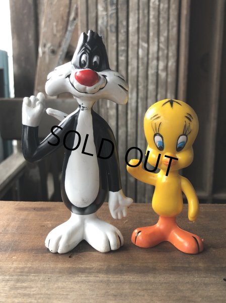 画像1: 70s Vintage R.Dakin Tweety and Sylvester PVC Figure Set (A632) (1)