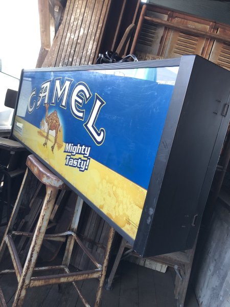 画像10: 90s Advertising Camel Cigarette Tobacco Double Sided Store Display Lighted Sign (A645) (10)